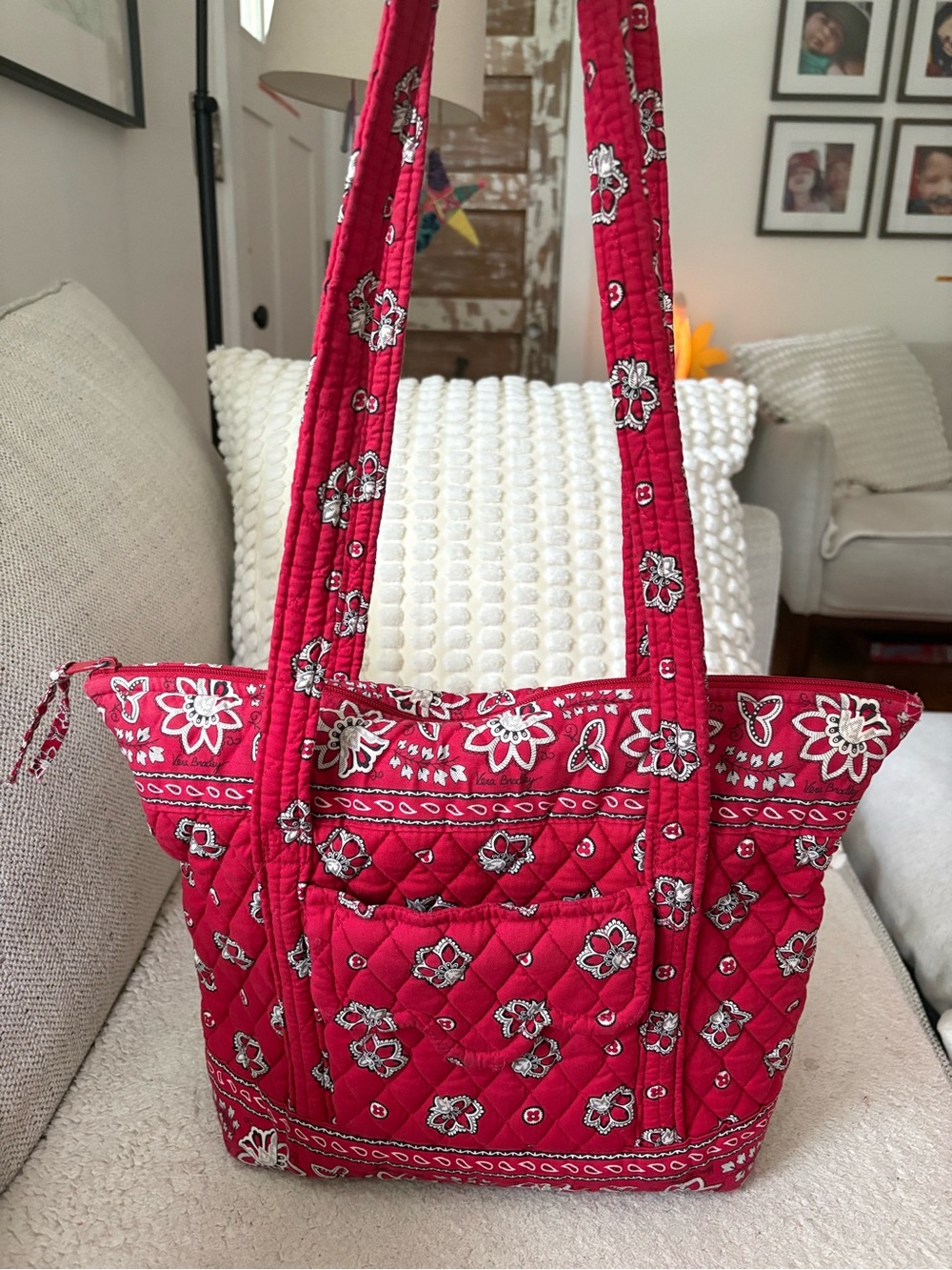 Vera Bradley Vintage Red Bandana Tote (2001)
